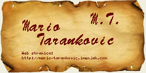 Mario Taranković vizit kartica